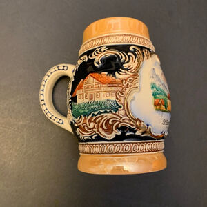 St. Bartholomä Königssee Ceramic beer Mug One Size Brown Blue